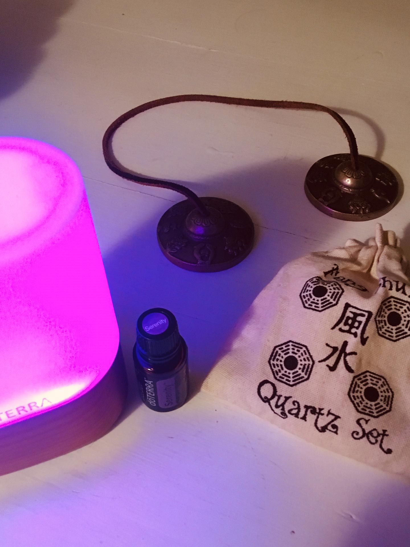 Mood lighting near some Essential oils