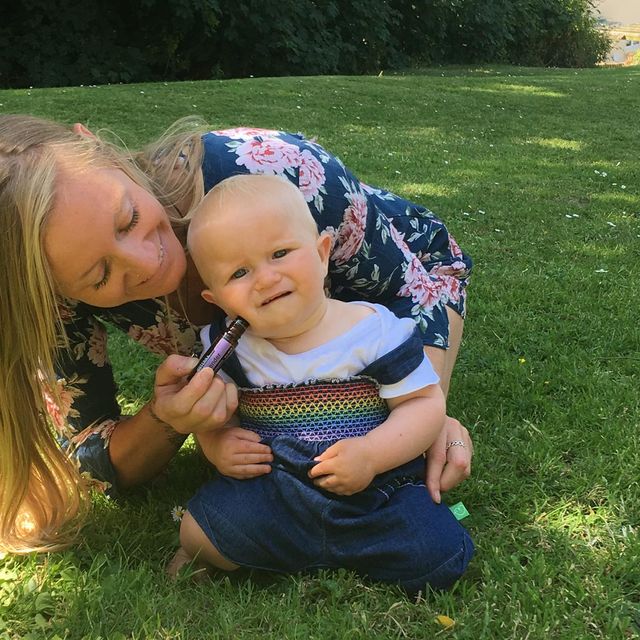 using some essential oils to help a child
